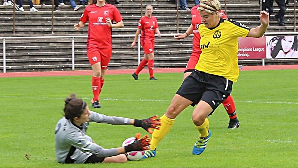 Stürmerin Lisa Wich und der TSV Crailsheim haben nach drei Spieltagen erst einen Punkt auf der Habenseite.  Ric Badal