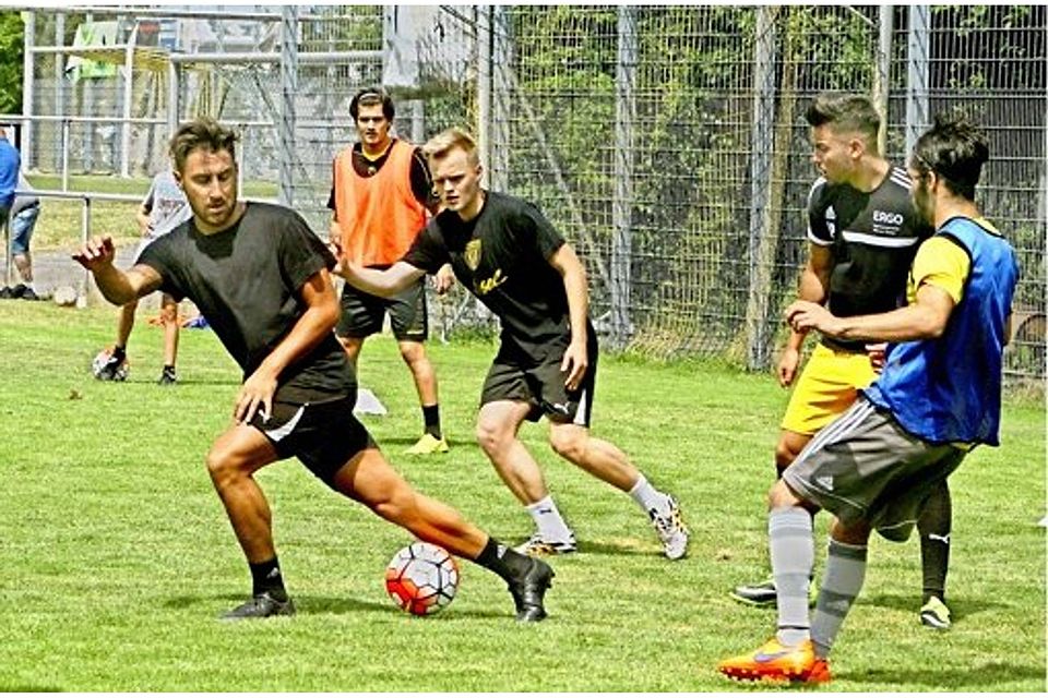 Rückkehrer Florian Feigl (Mitte) soll beim TSV Eltingen wieder das Zentrum besetzen. Foto: Andreas Gorr