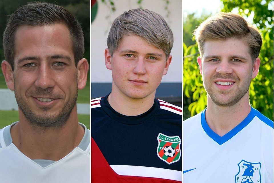 Markus Weinbacher (l.), Tobias Jell (m.) und Robin Streit (r.) äußern sich zur Aussetzung des Spielbetriebs. SVA Palzing, FC Sportfreunde Schwaig, SpVgg Kammerberg
