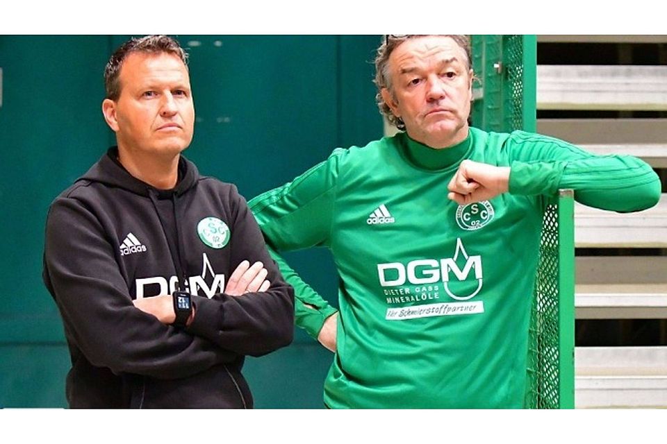 CSC-Coach Peter Radojewski mit Torwarttrainer Dirk Zimmermann. F: Jochen Classen