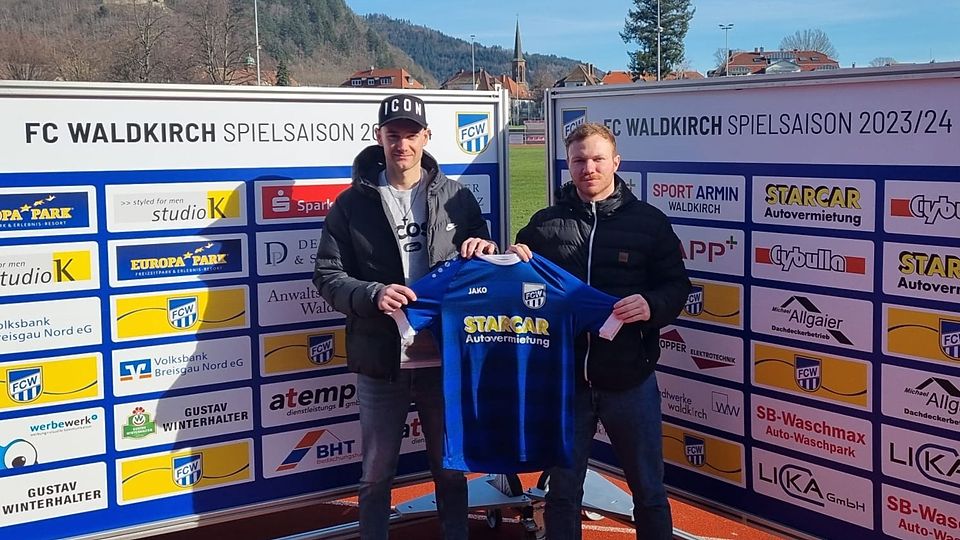 Fabian Wölfle (links) und Dominik Klank wechseln zur kommenden Runde zum FC Waldkirch. 
