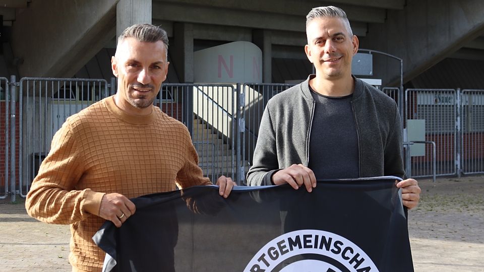 Wattenscheids Sportvorstand Christian Pozo y Tamayo (rechts) mit Neu-Coach Engin Yavuzaslan.