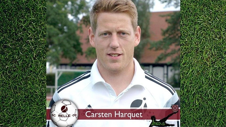 Bleibt auf dem Boden: Melles Trainer Carsten Harquet.