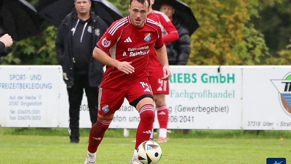 Eine Konstante in dieser Saison: Marcel Gerlach brachte seine Germania mit seinen Saisontoren acht und neun gegen Bad Tennstedt wieder in die Spur.