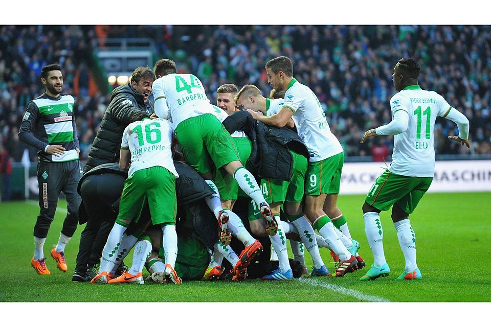Wird Werder Bremen im Spiel gegen die Nationalmannschaft des Kosovo auch so jubeln dürfen?  F: Getty Images
