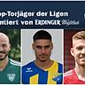 Adam Jabiri (l.) und Halit Yilmaz teilen sich die Spitze der Regionalliga Bayern. - Mathias Fetsch (r.) schließt auf das Verfolgerfeld auf.