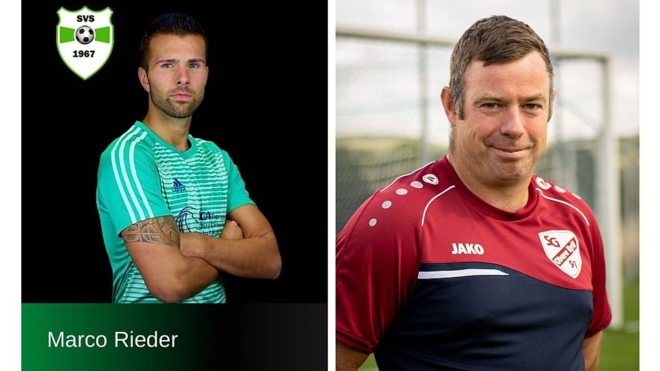 Wollen eine bis jetzt schon erfolgreiche Saison mit dem Kreispokalsieg krönen: Schleid-II-Trainer Marco Rieder (links) und Oberkyll-Coach Nico Mauren.