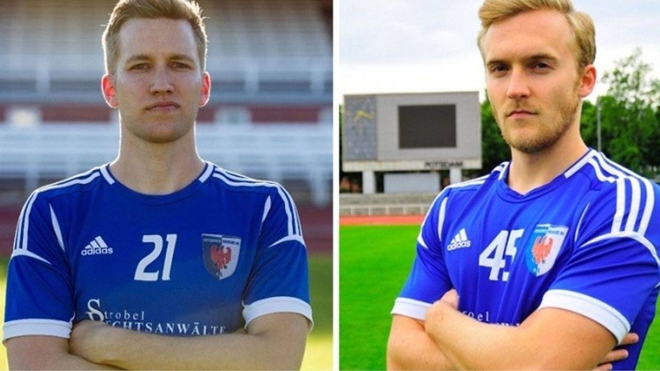 Zufrieden mit der abgelaufenen Saison: die Kickers-Trainer Hakon Schneider und Sören Gläser (r.). Foto: Benjamin Feller