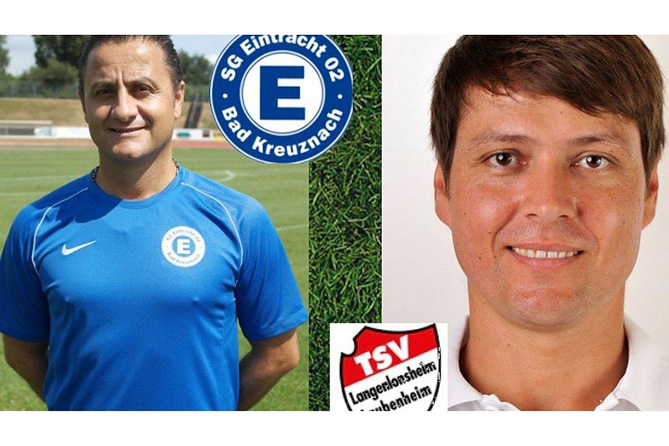 Zwei unterschiedliche Trainertypen, ein Ziel: Der Aufstieg in die Landesliga West. Ercan Ürün (SG Eintracht Bad Kreuznach, links) und Lulzim Krasniqi (TSV Langenlonsheim/Laubenheim, rechts).