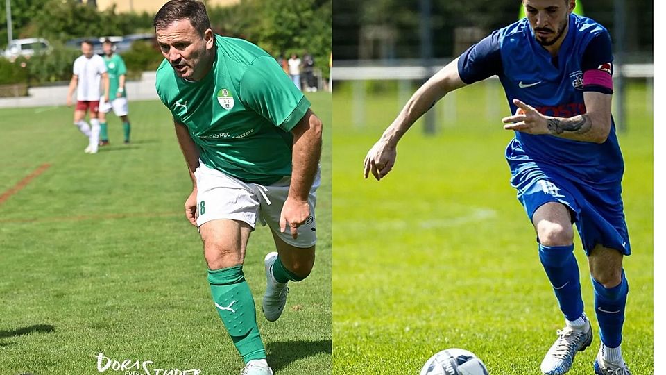 FCB-Trainer Zahir Idrizi (l.) traf vom Penaltypunkt - Patrick Pereira erzielte in der letzten Saison 22 Tore.