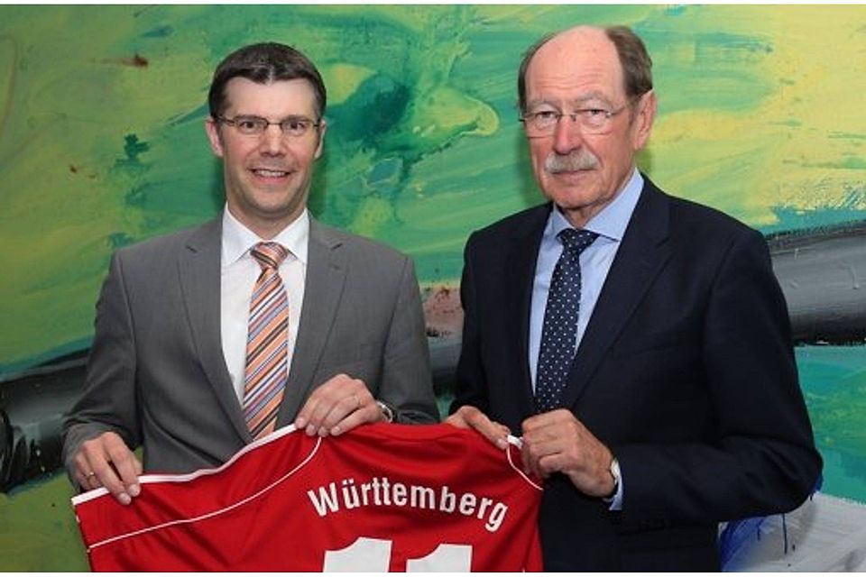 Präsidenten-Wechsel beim WFV: Herbert Rösch (re.) und sein designierter Nachfolger Matthias Schöck Pressefoto Baumann