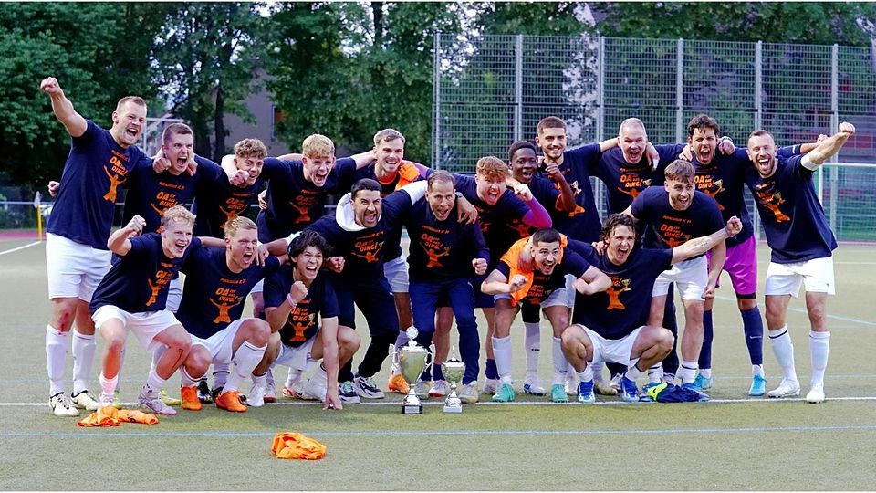 Der FC Bierstadt feierte den Kreispokalsieg.