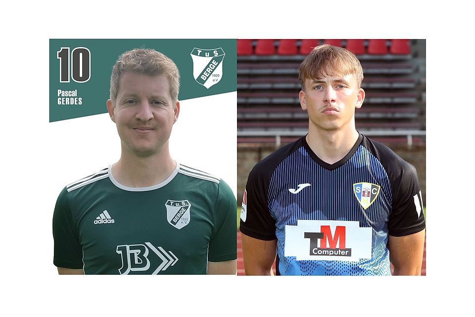 Pascal Gerdes (li) und Tim  Libor erzielten die Tore zum 1:1 im Bezirksliga-Topspiel