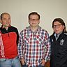 Fußballabteilungsleiter Dieter Kupfer, Helmut Wolff und Vorstand Edmund Knauer. F: SVB