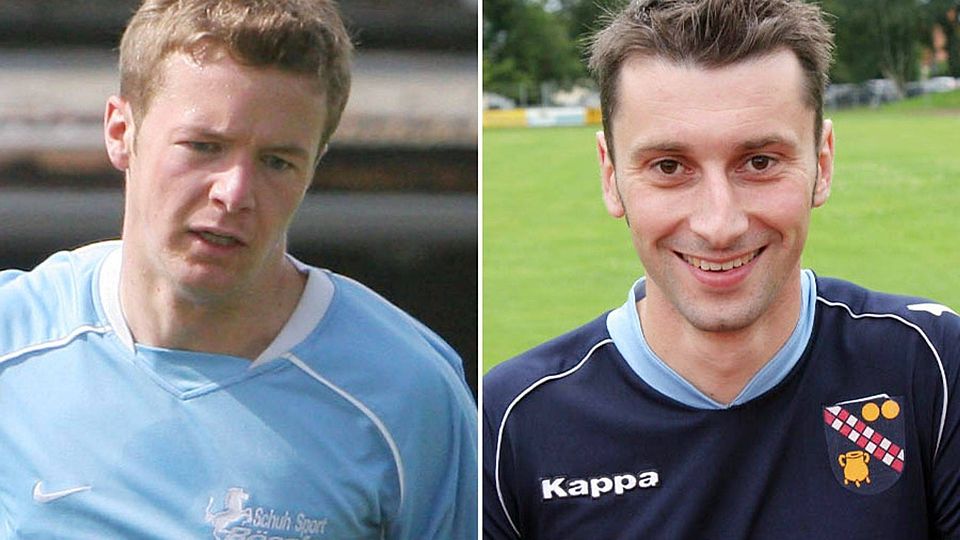 Noch stürmt Thomas Lauter (links) für den TSV Zusmarshausen, nächste Saison wird er zusammen mit Fabian Herdin (rechts) den SC Altenmünster coachen.  F.: Archiv
