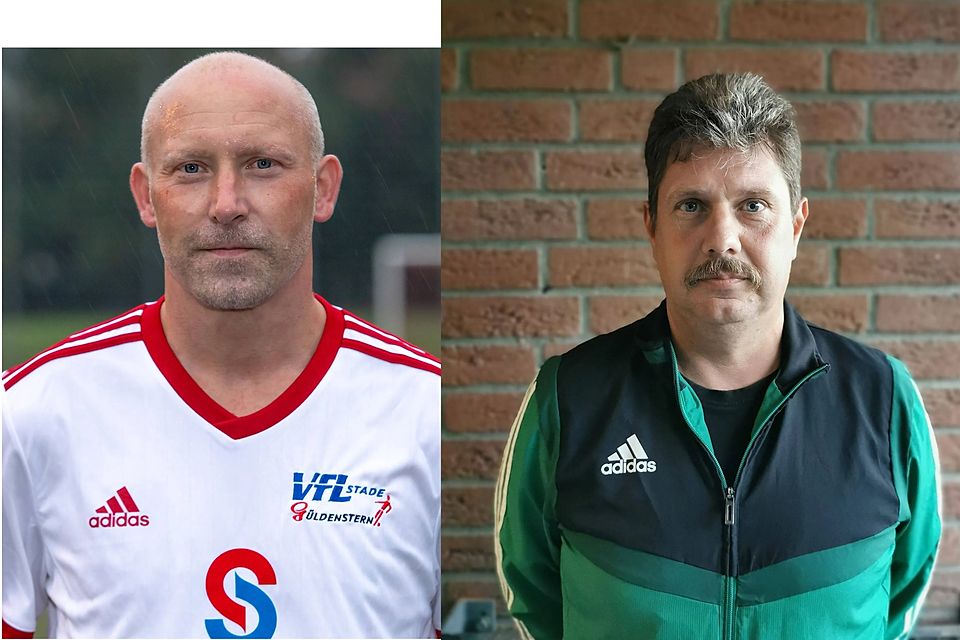 Pascal Kühn (links) und Olaf Madsen teilen sich ab sofort den Trainerjob beim VfL Horneburg.