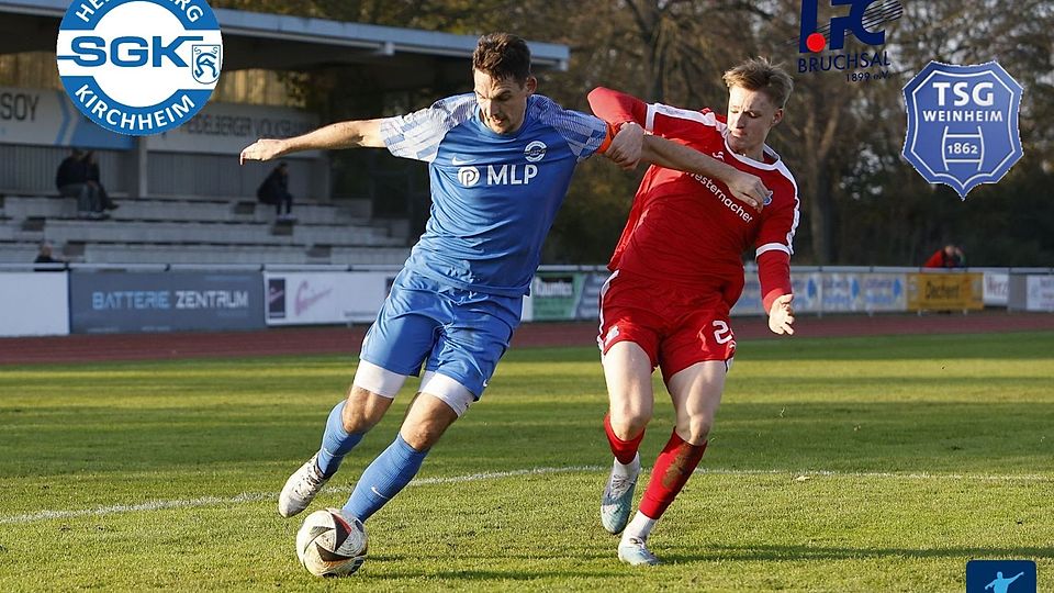 Die SG Heidelberg-Kirchheim (l. Kapitän Marc Haffa) ist die größte Positiv-Überraschung in der Verbandsliga 2024/25.