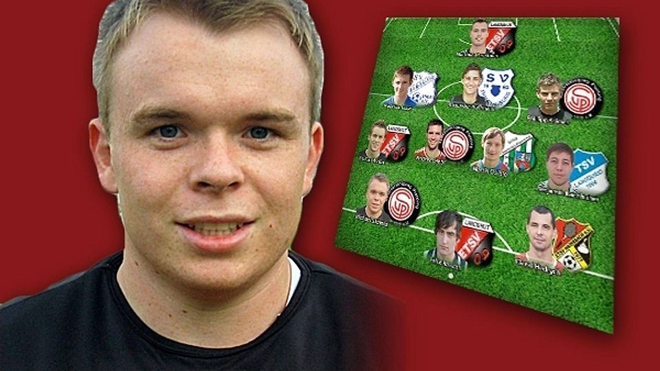 Plattlings Sturmführer Michael Skornia, der mittlerweile das Trikot der SpVgg Hankofen trägt, erhielt die meisten Sitmmen aller gewählten Akteure  Montag:Wagner