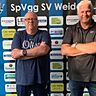 Das neue Führungsteam der SpVgg Weiden: Rüdiger Fuhrmann (Trainer; links) und Rüdiger Hügel.