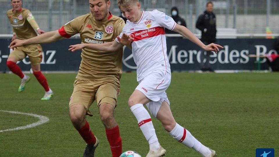 Abwehrspieler Nils Gans (li.) hatte für den FSV Mainz 05 II insgesamt 33 Einsätze in der Regionalliga Südwest.