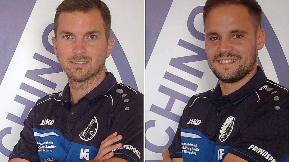 Bilden das Interims-Trainerduo des FC Mintraching: Johannes Gerl (l.) und Dominik Dürrschmidt.