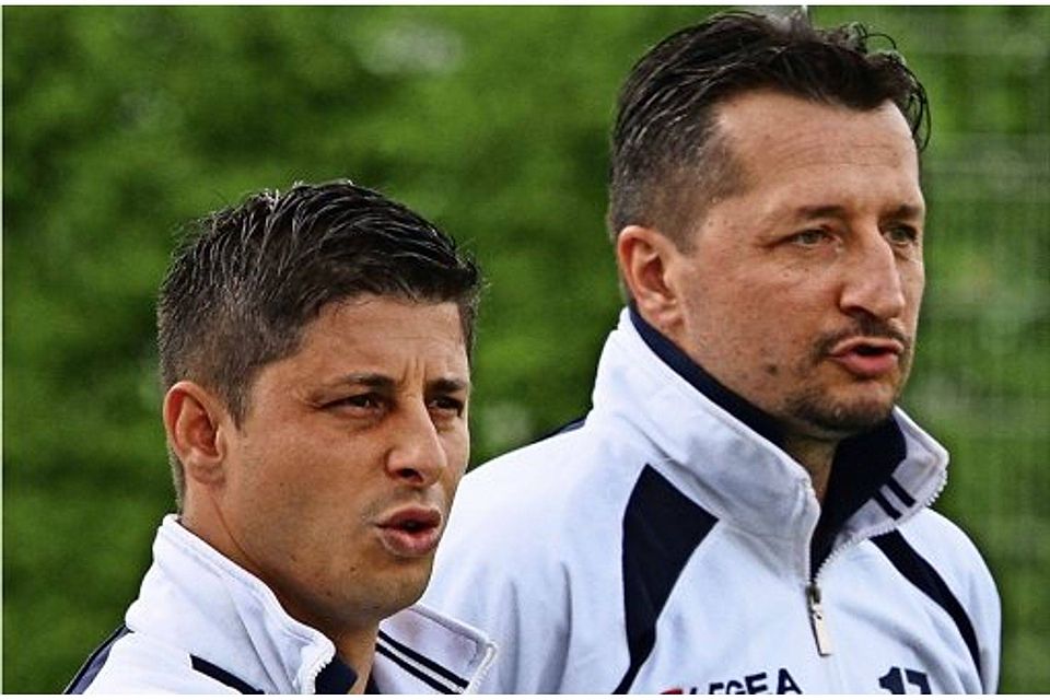 Aussteiger und Einsteiger, hier noch Seite an Seite: Cataldo Diletto (links) hat genug bei Calcio, Radoslav Kral (rechts) soll es als Nachfolger richten. Foto: Archiv Yavuz Dural