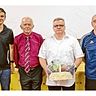 Die alten und die neuen Staffelleiter in den Münsinger Fußball-Ligen (v. l.): Daniel Leyhr, Richard Grübel, Uwe Stark, der nach zehn Jahren aufhört, und Marco Engesser.