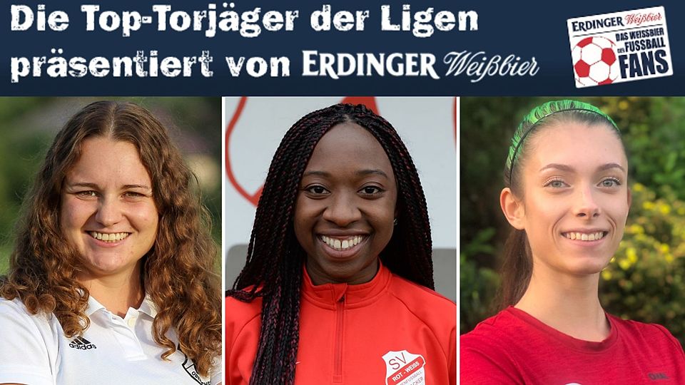 Fridos Tomangbe (m.) startet mit einem Hattrick nach dem 1. Spieltag ins Torrennen. Carina Bauer (l.) und Verena Graf schafften einen Doppelpack.