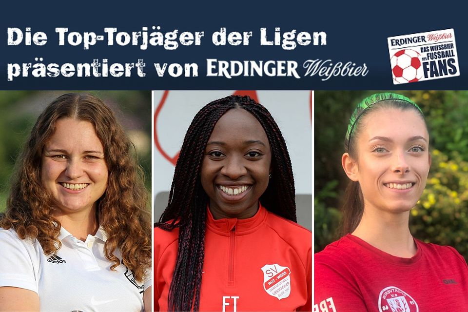 Fridos Tomangbe (m.) startet mit einem Hattrick nach dem 1. Spieltag ins Torrennen. Carina Bauer (l.) und Verena Graf schafften einen Doppelpack.