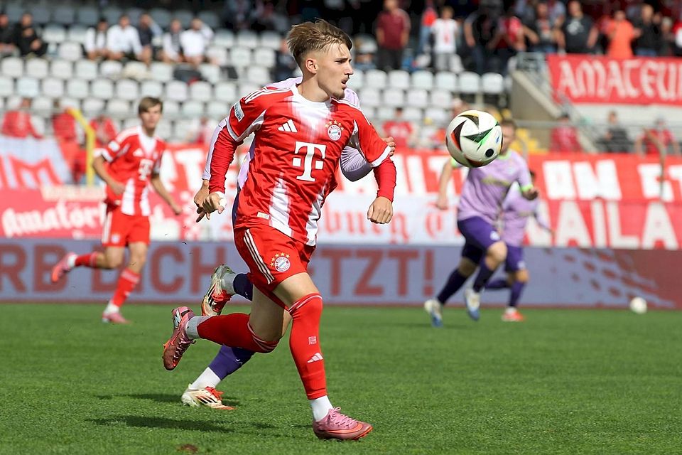 Eine Option für den FC Bayern München II gegen die SpVgg Ansbach? Lennart Karl debütierte zuletzt in der Regionalliga.