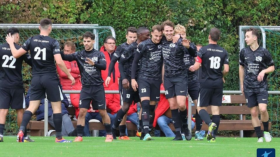 Jubel beim VfB Hilden. 