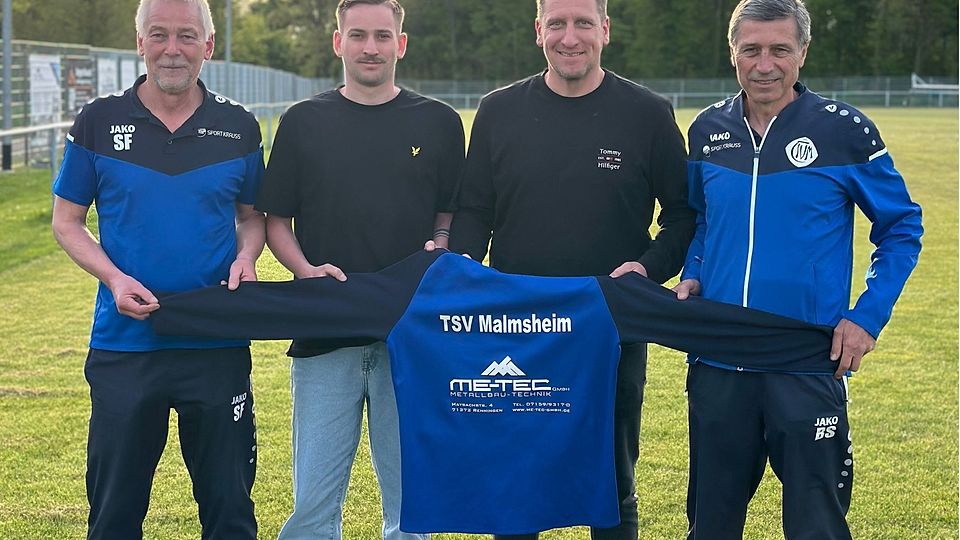 Von links: Stefan Frech (Abteilungsleiter), Fabian Kapp (Co-Trainer), Sebastian Hundt (Cheftrainer), Bernd Schüle (Abteilungsleiter). Foto: TSV Malmsheim