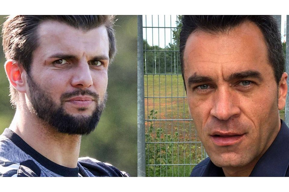Dimitrios Petkos (re.) wird neuer Trainer beim FC Erding. Fabian Aupperle (li.) muss aus beruflichen Gründen kürzertreten,  bleibt dem FC aber trotzdem erhalten. Christian Riedl, Rudolf Grandl