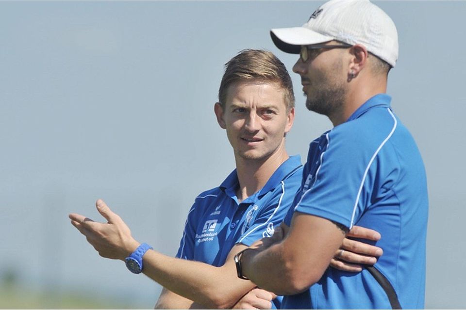 Christian Schnelzer (li.) und Christian Weber bilden nur mehr bis Saisonende das Trainerduo des Kreisligisten SV Grainet F: Geisler