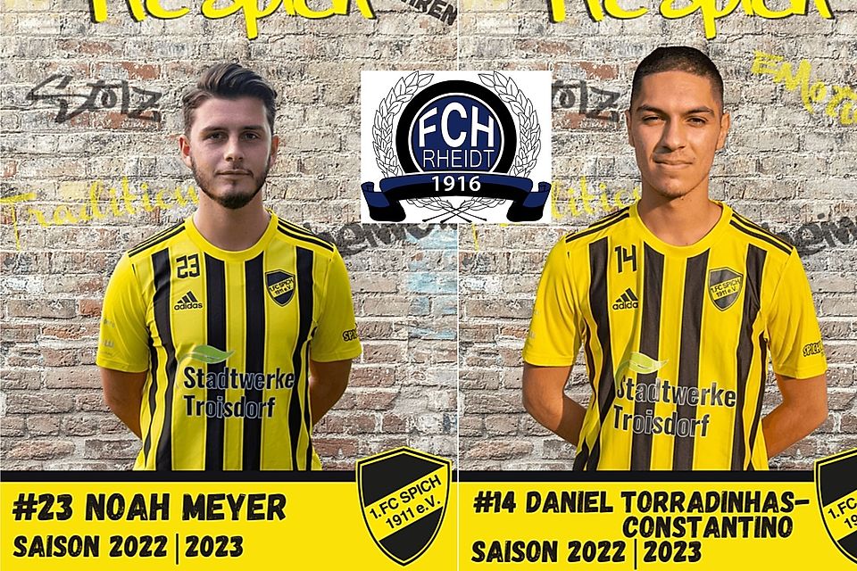 Noah Meyer und Daniel Torradinhos-Constatino sind zwei der vier Neuen beim FC Hertha Rheidt.