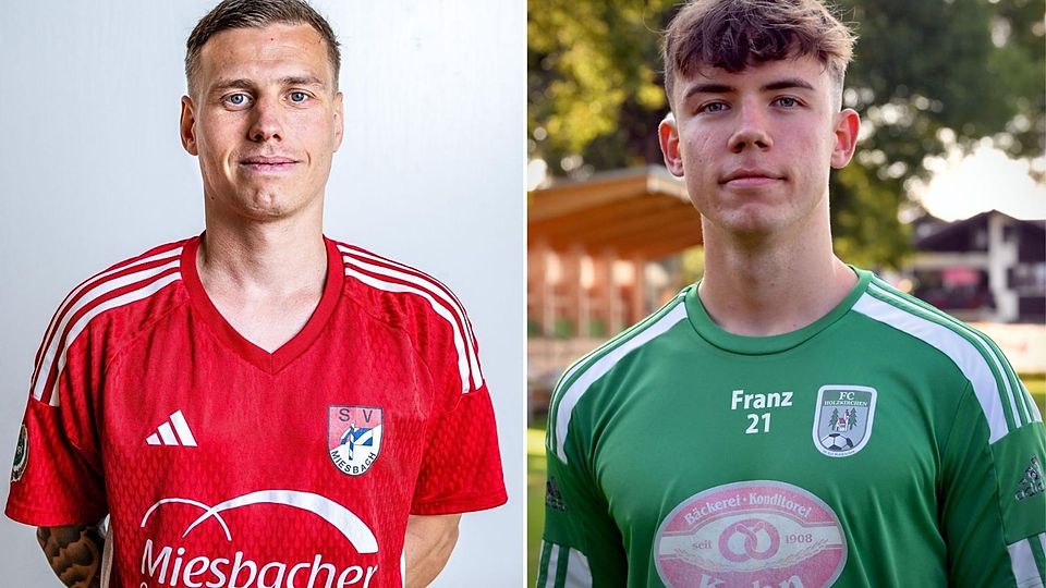 Brachten ihre Teams jeweils in Führung: Erten (l.) vom SV Miesbach und Hofinger (r.) vom TuS Holzkirchen.