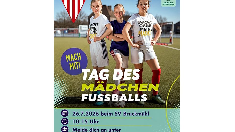 Der Tag des Mädchenfußballs findet beim SV Bruckmühl statt.