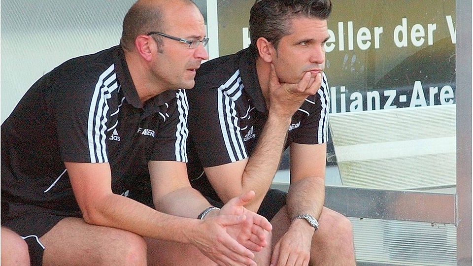 Steffen Ziegra (links) im Duett mit Cheftrainer Alberto Mendez. Foto: Dirk Meier