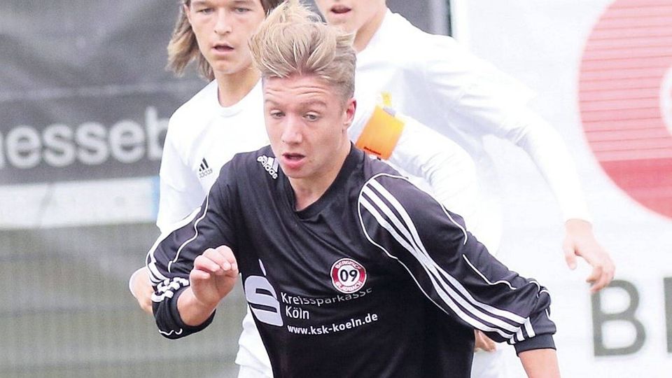 Phil Kramer (vorn) erzielte den Ausgleich für die B-Jugend des SV Bergisch Gladbach 09 gegen Viktoria Köln.