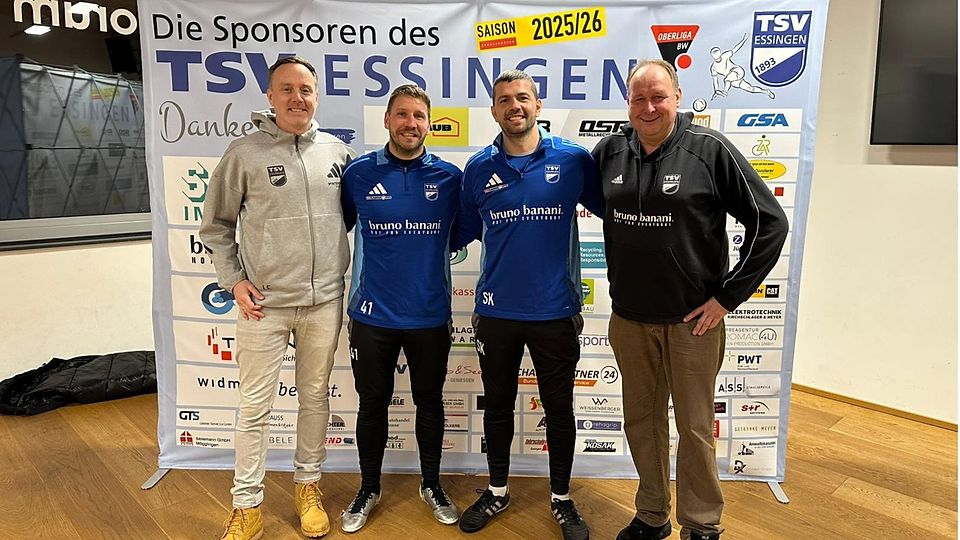 Von links: Sportlicher Leiter Lars Eisenmann, Patrick Auracher, Simon Köpf, Teammanager Joachim Kiep