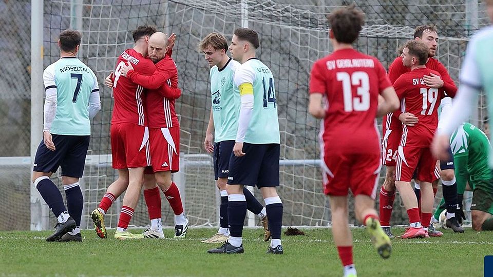 Spitzenreiter SV Geislautern hatte im bisherigen Saisonverlauf, wie hier beim 5:2-Sieg bei der SG Moseltal, jede Menge zu jubeln.