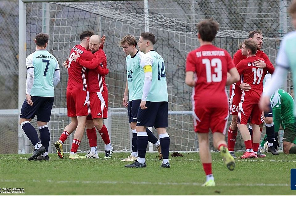 Spitzenreiter SV Geislautern hatte im bisherigen Saisonverlauf, wie hier beim 5:2-Sieg bei der SG Moseltal, jede Menge zu jubeln.