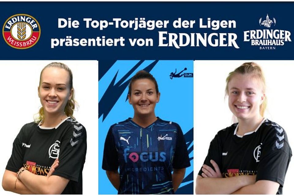 Sarah Axthammer (m.), Nadine Kutscher (l.) und Katharina Blank (r.) spielen alle mit um die 15 Kästen ERDINGER Weißbier.