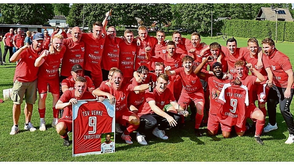 Mit 19 Siegen aus 20 Spielen wurde der TSV Venne souveräner Meister der Kreisliga Staffel B.
