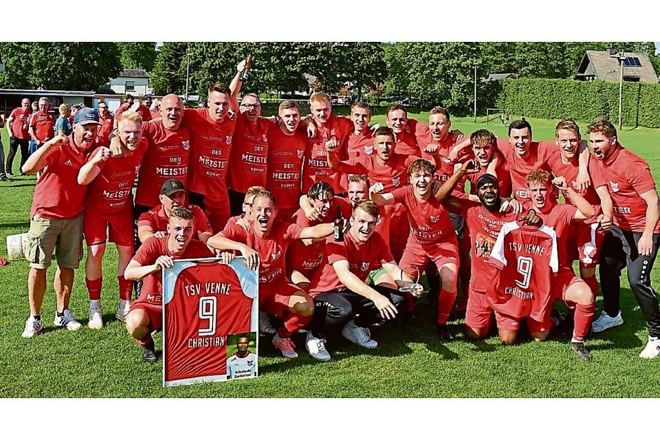 Mit 19 Siegen aus 20 Spielen wurde der TSV Venne souveräner Meister der Kreisliga Staffel B.