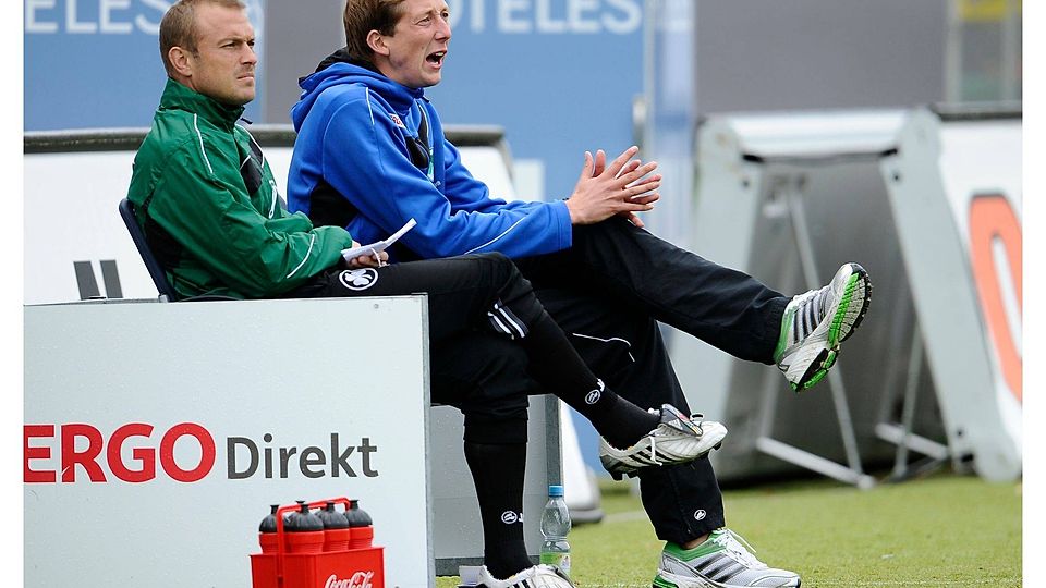 Das war 2011: Mathias Surmann (links) an der Seite von Konrad Fünstück, der heute Kaiserslautern trainiert. Foto: Zink