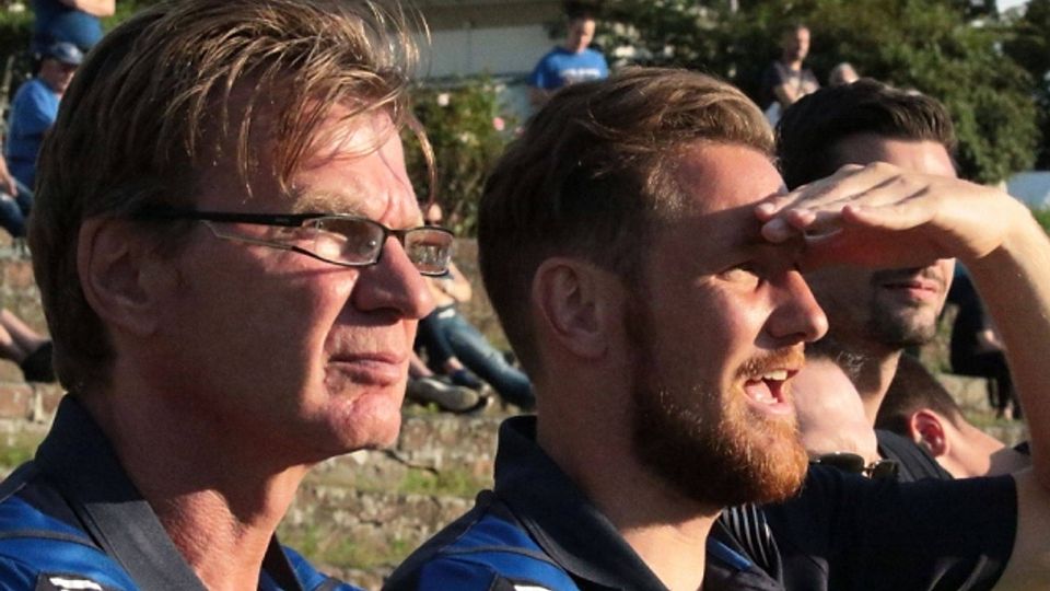 Der SV Waldhof auf Trainersuche: Auch eine interne Lösung mit den bisherigen Co-Trainern Klaus Heitz (li.) und Michael Fink (ist denkbar. F: SVW