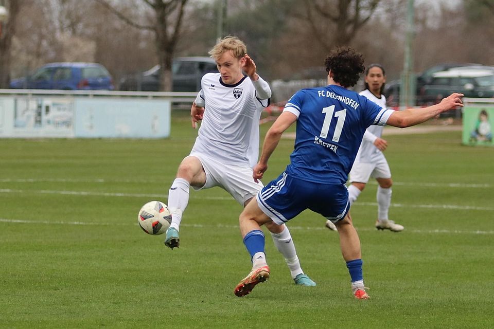 Dynamisch zu Werke gingen die Geretsrieder um Adrian Hofherr (li.) beim 1:1 in Deisenhofen.