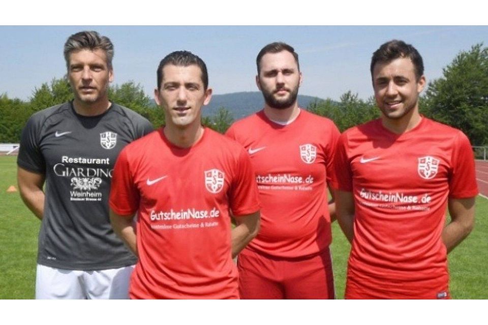 FC-Trainer Frank Haidinger will mit seinen Neuzugängen Besim Reka, Atilla Erkan und Josha Richtstein (von links) an den Vorjahreserfolg der Fürther anknüpfen und zumindest Platz sechs wiederholen.