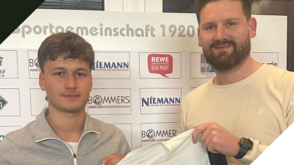 Luca Busch Garcia (l.) und Sportdirektor Holzheimer SG.